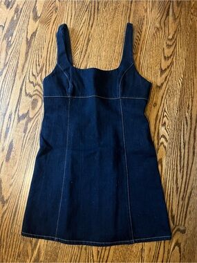 Zara Dark Blue Denim Mini Dress
